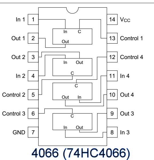 74hc4066d схема включения